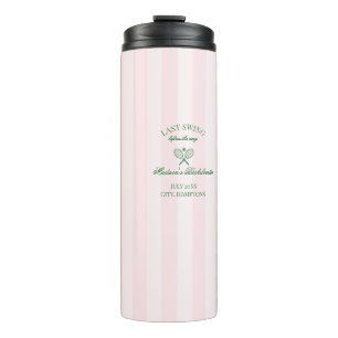 Termo Raquetas de tenis verdes Bridal Shower a rayas ros