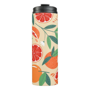 Termo Rasgos de pomelo, diseño moderno y sin costuras.