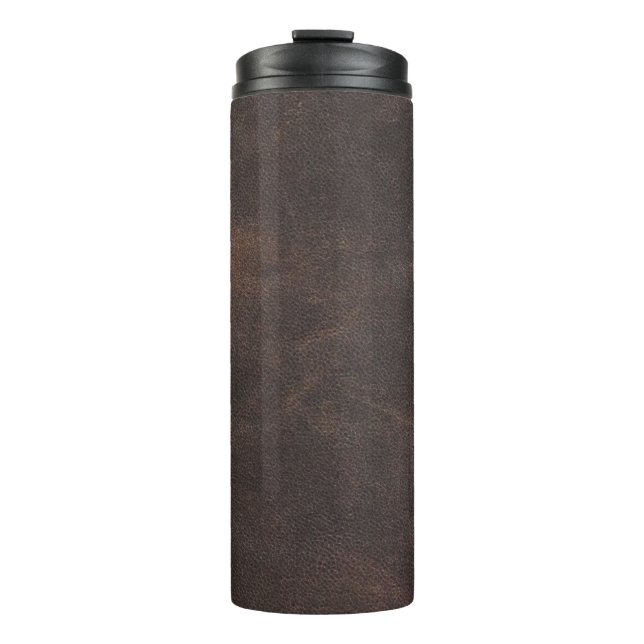 Termo Raspado de textura de cuero marrón (Anverso)