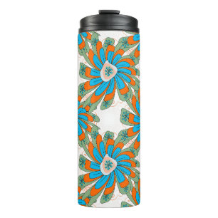 Termo Raster floral con flores abstractas. Abstr