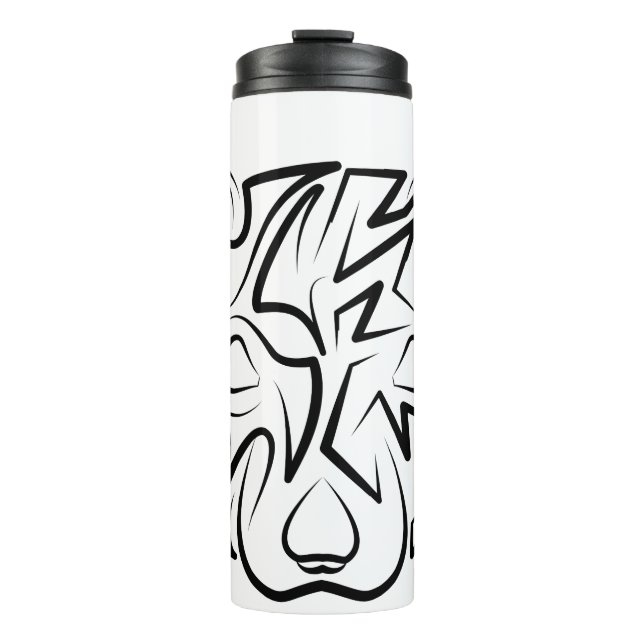 Termo Rata tribal negra y blanca (Anverso)