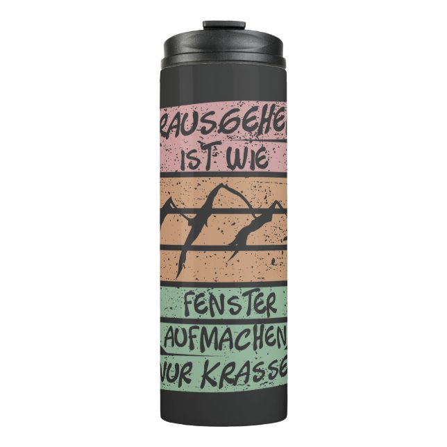 Termo Rausgehen ist krasser, Sonnenuntergang, Berge  (Anverso)