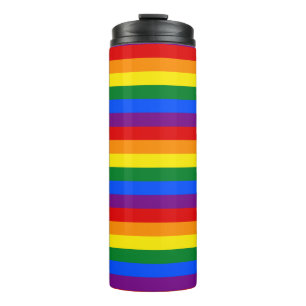 Termo Rayas arco iris Gay Prige Diseño Termal Tumbler