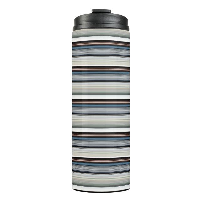 Termo Rayas blancas grises gruesas (Anverso)