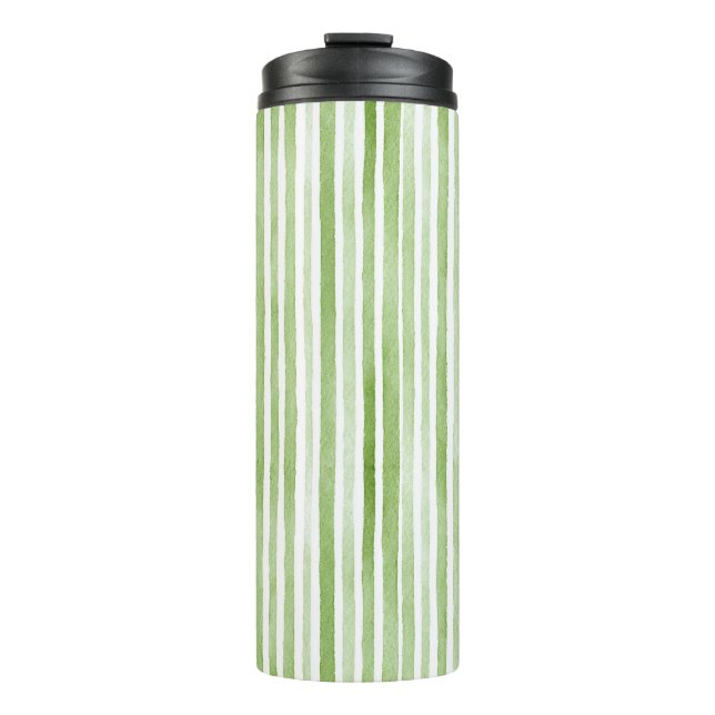 Termo Rayas Blancas Verdes (Anverso)