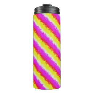 Termo Rayas de arco iris rosado de Artdeco