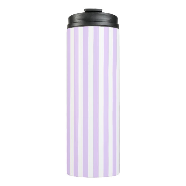 Termo Rayas de caramelo blanco y púrpura (Anverso)