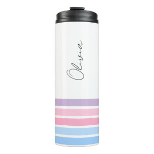 Termo Rayas de color a juego personalizadas