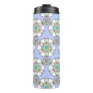 Termo Rayas de entrelazado de mosaico inmaculado