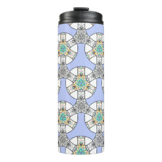 Termo Rayas de entrelazado de mosaico inmaculado