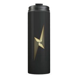Termo Rayo de trueno dorado negro