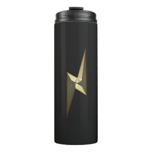 Termo Rayo de trueno dorado negro