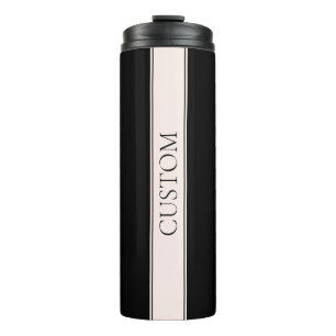 Termo Rayo Rubor rosa claro y texto editable elegante