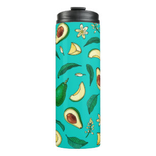 Termo Realistic avocado. Seamless pattern. Summer exotic