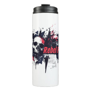 Termo "Rebel Forever" - Diseño gráfico Edgy Skull