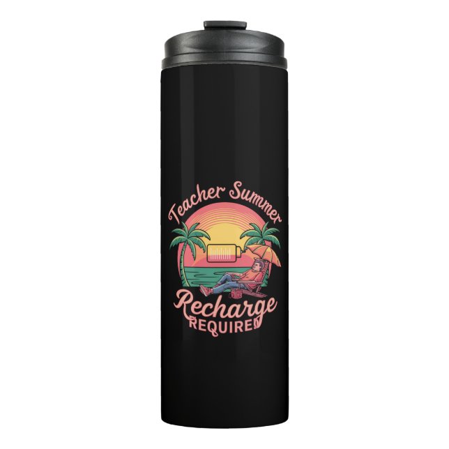 Termo Recarga de Verano para Maestros Último Día de Escu (Anverso)