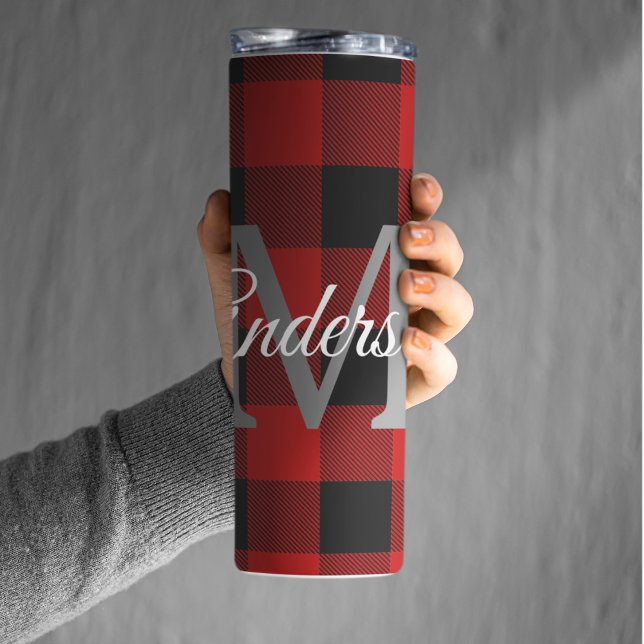 Termo Red Buffalo Plaid | Personal Inicial | Regalo (Subido por el creador)