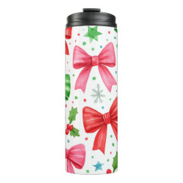Termo Red & Green Bow Christmas Tumbler – Christmas Gift