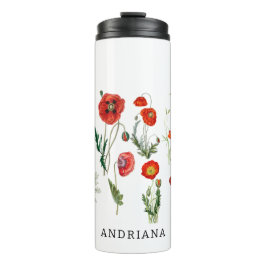 Termo Red Poppies Florals