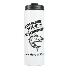 Termo Reeling del regalo de jubilación en la marea de pe