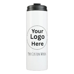 Termo Reemplaza tu logotipo y texto