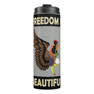 Termo Refrescante pájaros lindos volando con belleza.
