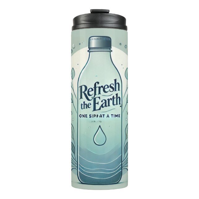 Termo Refrescar el arte de IA de la Tierra  (Anverso)