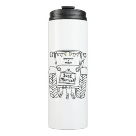 Termo Regalo de boda de país de Tractor personalizado