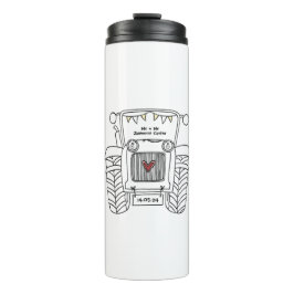 Termo Regalo de boda de país de Tractor personalizado