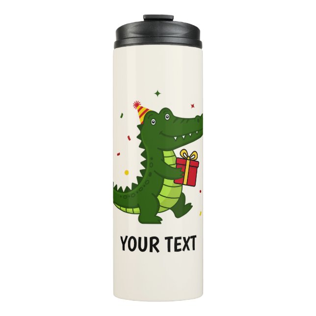 Termo Regalo de Cocodrilo Adorable (Anverso)