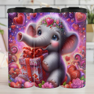 Termo Regalo de corazón de elefante bebé