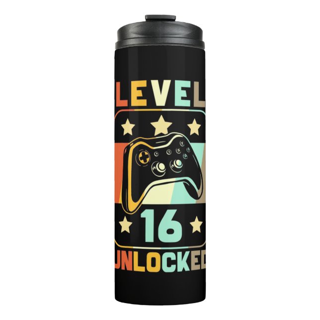 Termo Regalo de cumpleaños | Nivel de cosecha 16 Desbloq (Anverso)