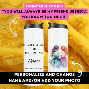 Termo Regalo de cumpleaños para mejor amiga BFF divertid