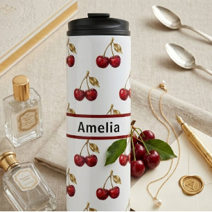 Termo Regalo de diseño de nombre personalizado con hojas