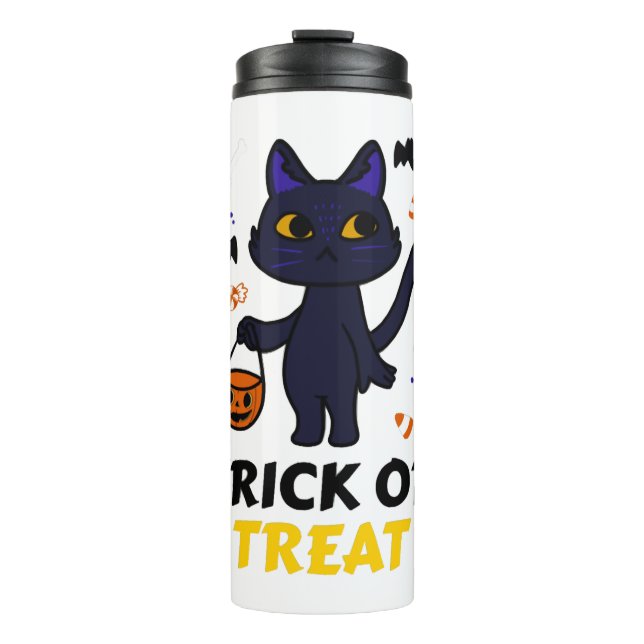 Termo regalo de halloween para disfraces de gatos de hal (Anverso)