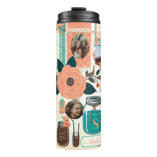 Termo Regalo de libro de cricket para personalizado Flor (Anverso)