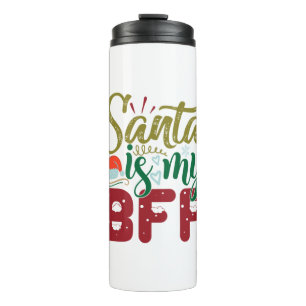 Termo Regalo de Navidad Santa es mi BFF