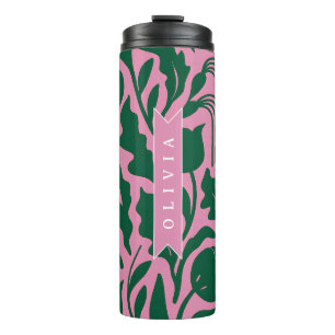 Termo Regalo de nombre floral botánico rosa intenso pers