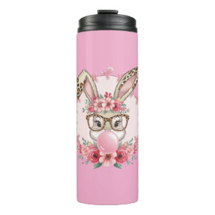 Termo Regalo de Pascua Floral Conejito Leopardo Lindo