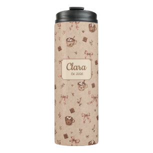 Termo Regalo de patrón de chocolate caliente Cozy Cocoa
