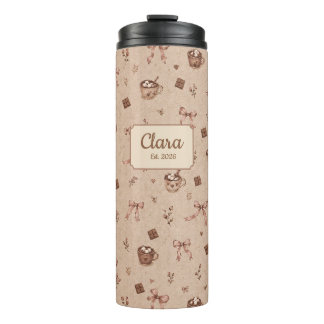 Termo Regalo de patrón de chocolate caliente Cozy Cocoa