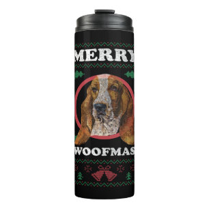Termo Regalo de perro de los Navidades de Basset Hound M