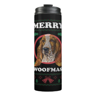 Termo Regalo de perro de los Navidades de Basset Hound M