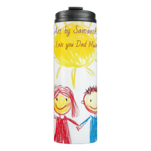 Termo Regalo de recuerdo familiar de dibujo infantil per