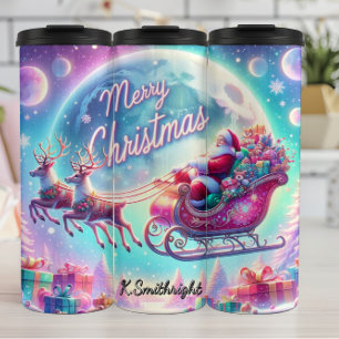 Termo Regalo de Santa bajo la luz de la luna