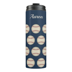 Termo Regalo de Taza Térmica de Béisbol Azul Personaliza