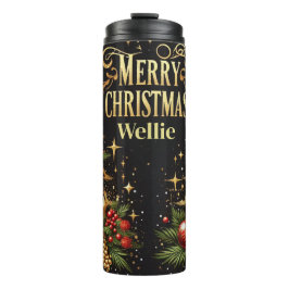 Termo Regalo de Tumbler de Navidad Personalizado con Est