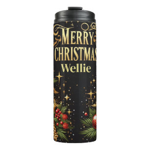 Termo Regalo de Tumbler de Navidad Personalizado con Est