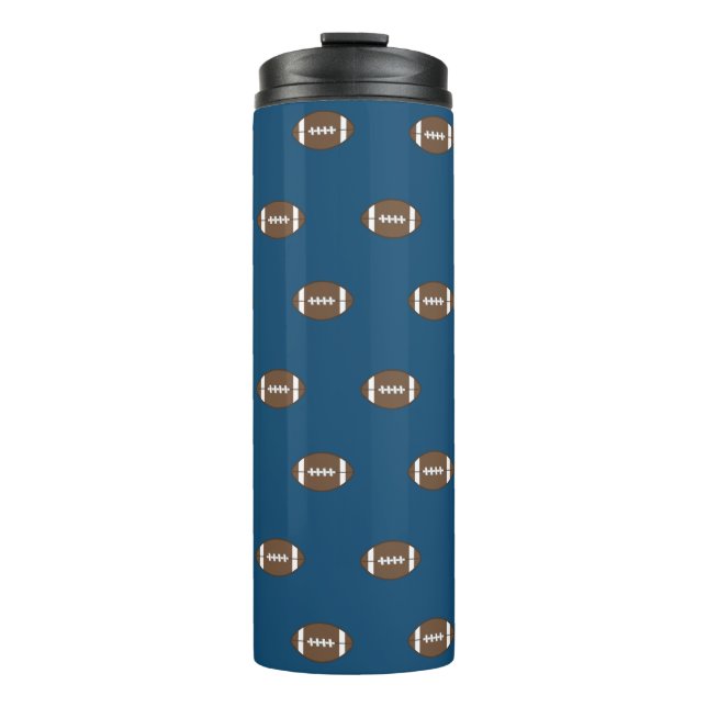 Termo Regalo de Tumbler Termal de Fútbol Azul (Anverso)