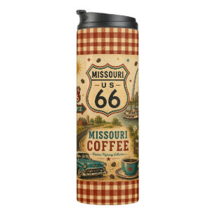 Termo Regalo de vajilla de viaje para café de la Ruta 66